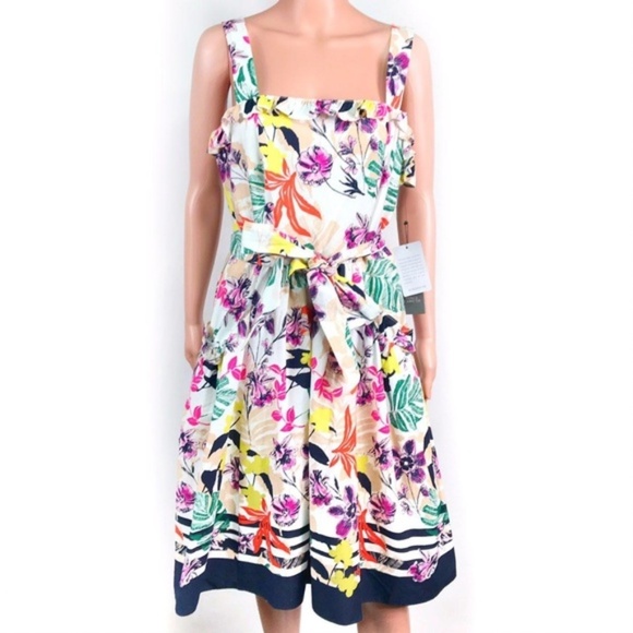VINCE CAMUTO - Floral Sleeveless Dress Size 8 NWT - Picture 1 of 8